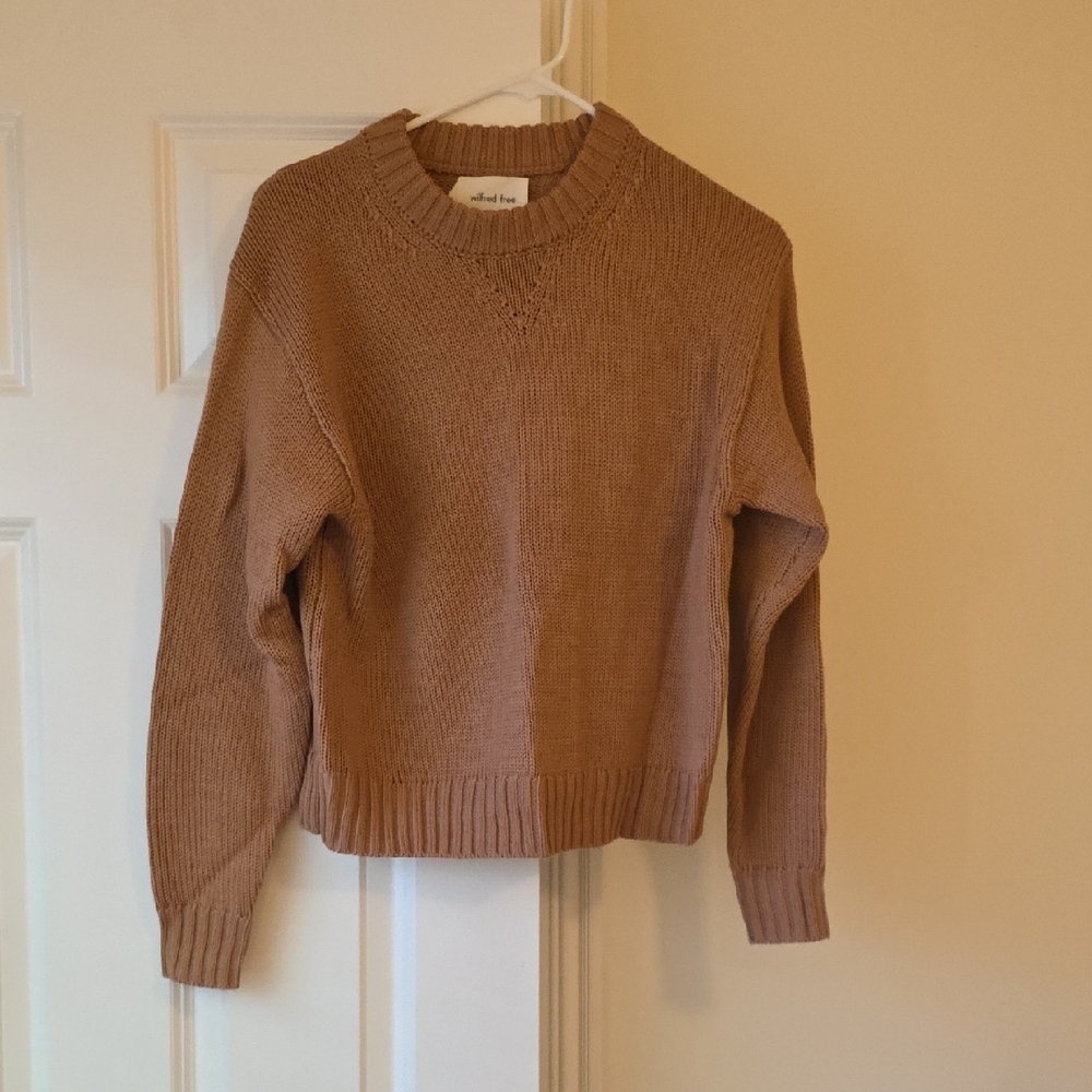 Wilfred Taupe Women's Crew Neck Sweater 2xs - Picture 2 of 7